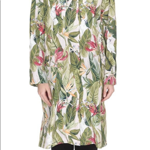 Woolrich keen longth coat flower and leaves print - Picture 5 of 8